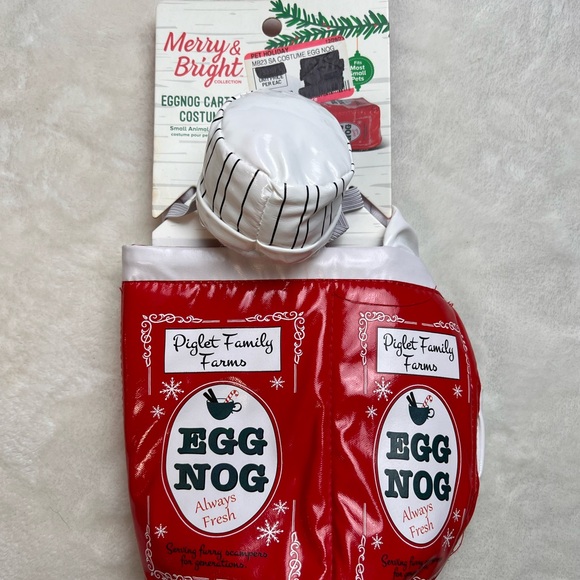 New with tags, Merry and Bright costume for small animals eggnog costume - Picture 1 of 7
